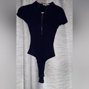 Navy Zip-up Bodysuit